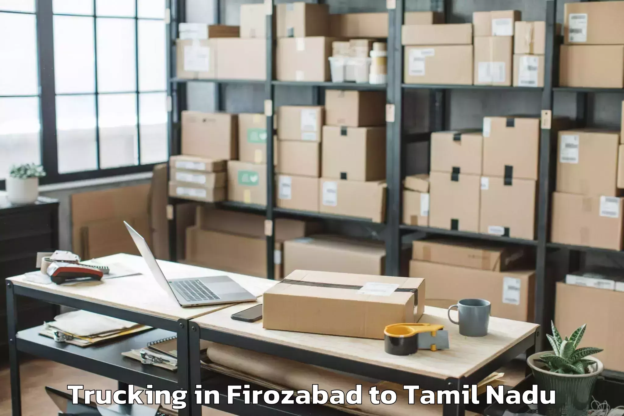 Efficient Firozabad to Kamarajar Port Trucking